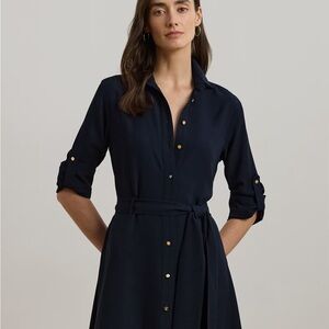 AKRIS Navy Blue Shirt Dress